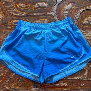 Nike Blue Women's Dri-FIT Athletic Shorts with Swoosh